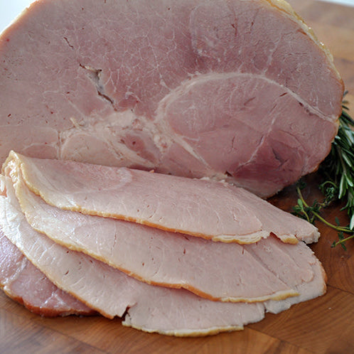 Smoked ham with slices